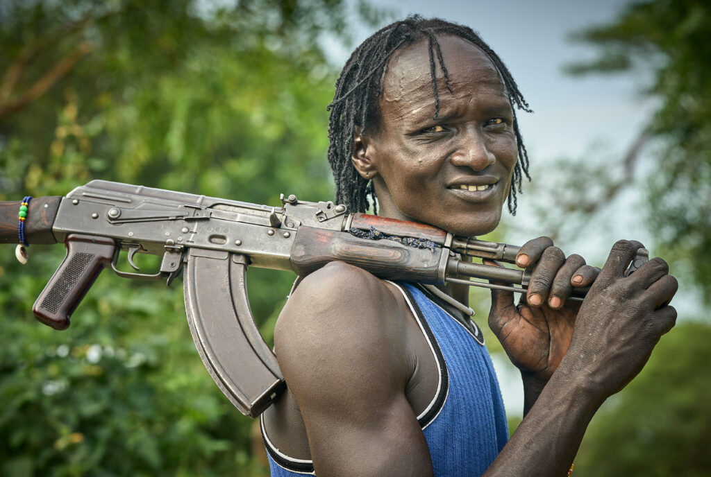 Armed cattle keeper in South Sudan